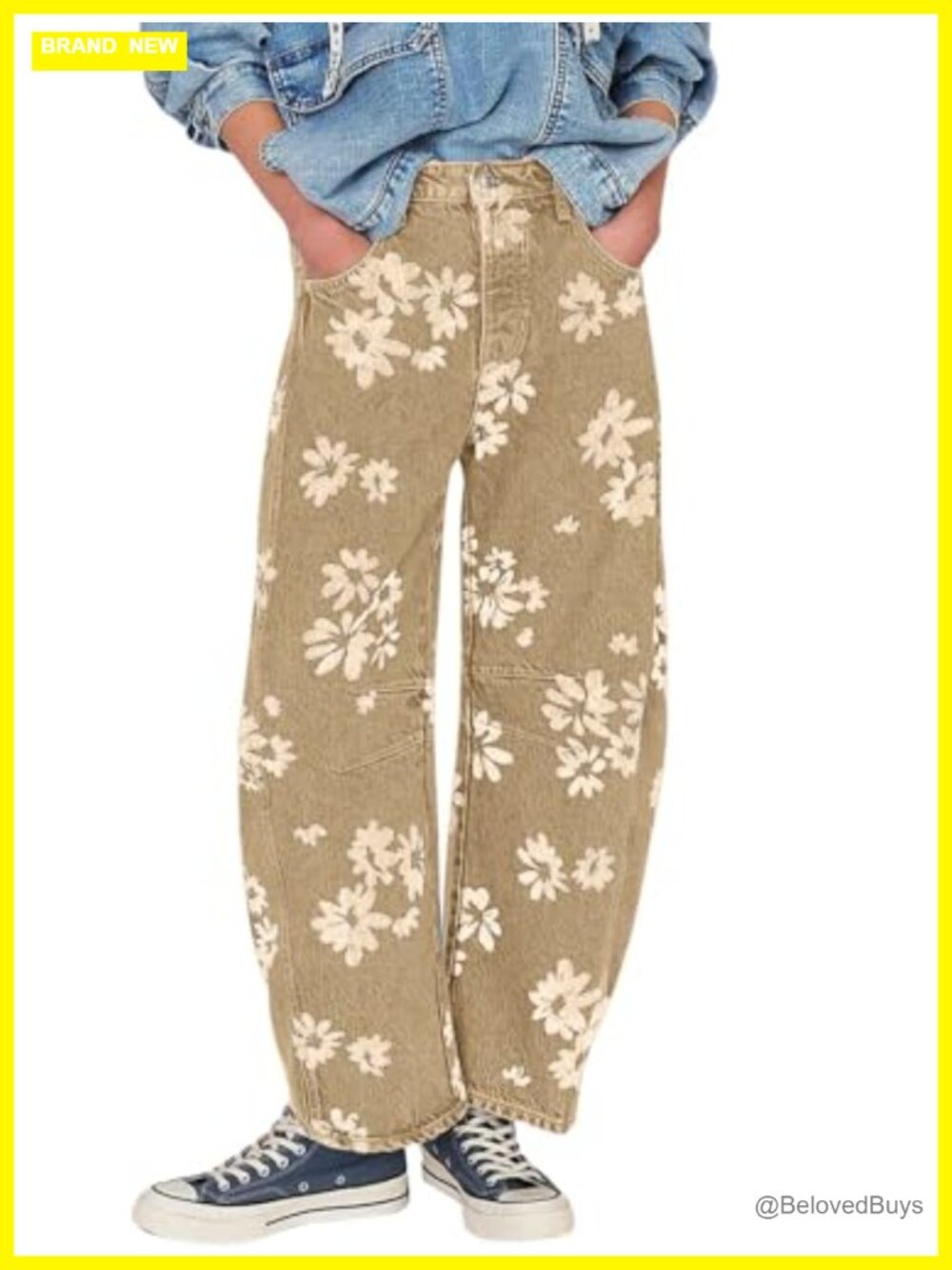 Women Y2K Distressed Barrel Wide Leg Boyfriend Patchwork Denim Jeans